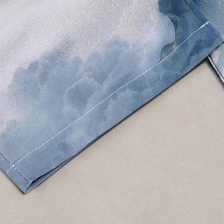 Buddha Stones Damesbroek van 100% Cotton katoen met lotusprint, elastische Taille en Zakken. - image 1