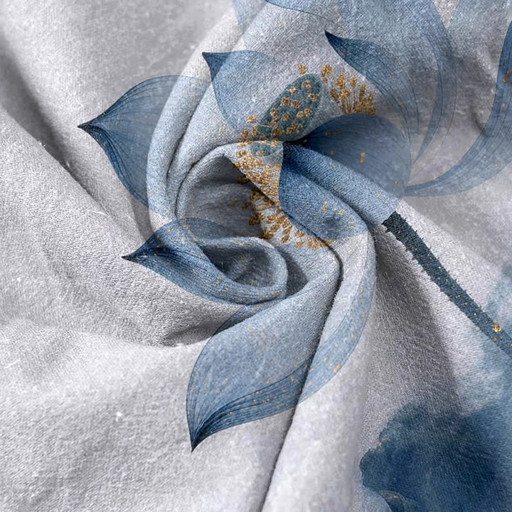 Buddha Stones Damesbroek van 100% Cotton katoen met lotusprint, elastische Taille en Zakken. - image 2