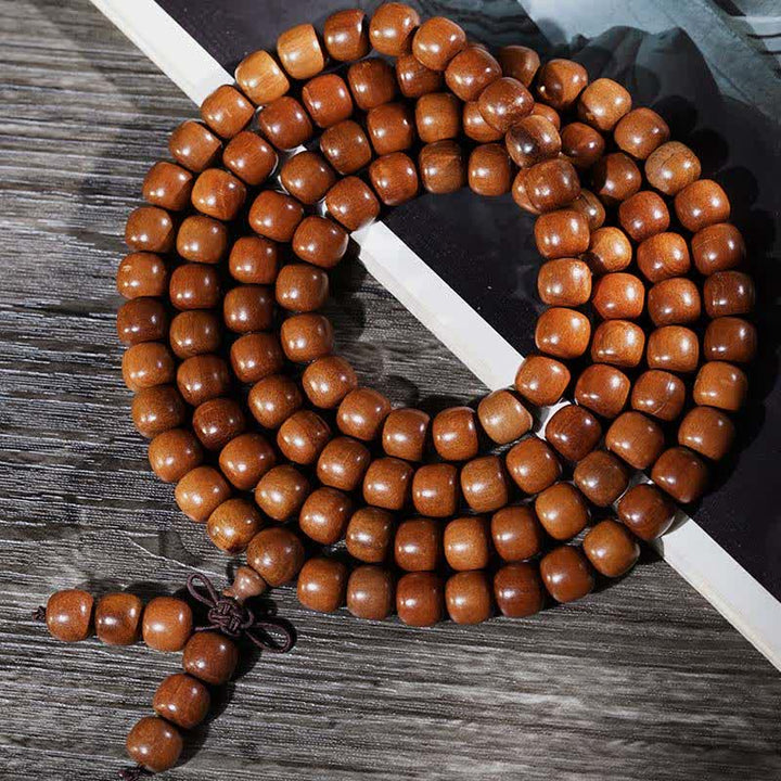 Buddha Stones Natuurlijk Jujubehout 108 Kraal Mala - image 1