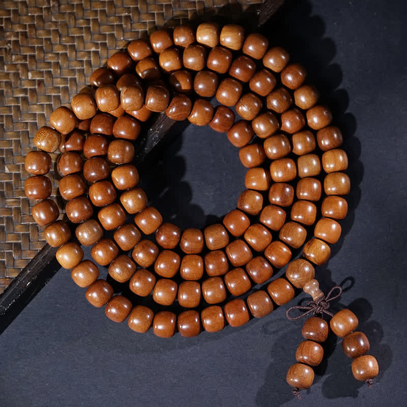 Buddha Stones Natuurlijk Jujubehout 108 Kraal Mala - image 4