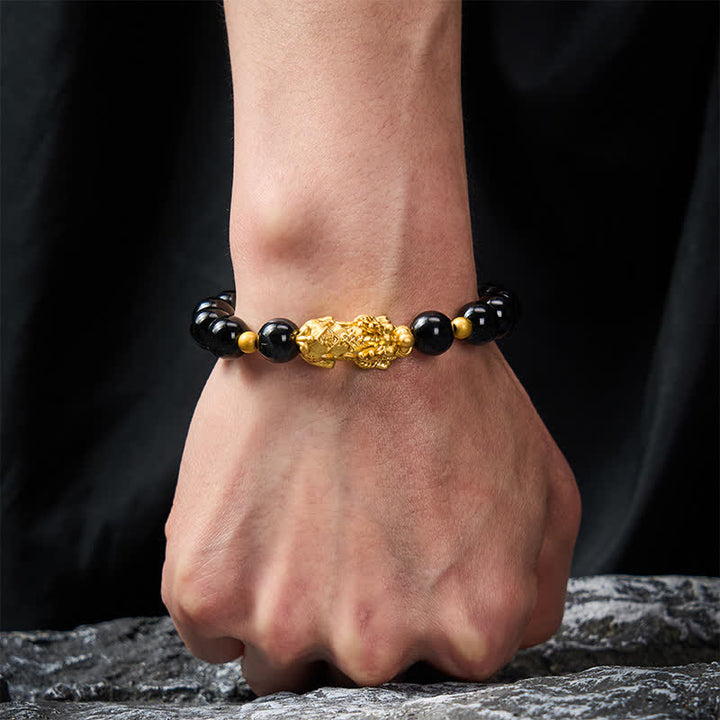 Buddha Stones PiXiu Bruin Gestreepte Agaat Armband voor Welvaart - image 4