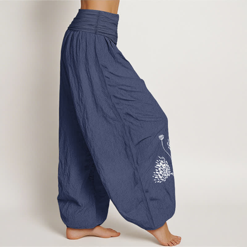 Buddha Stones 100% Cotton voor dames met elastische Taille en botanisch patroon - image 9