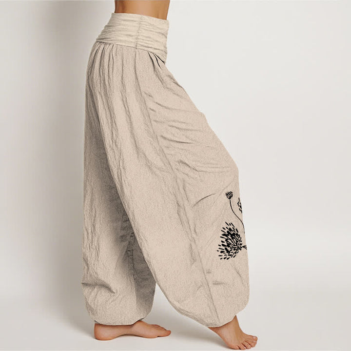 Buddha Stones 100% Cotton voor dames met elastische Taille en botanisch patroon - image 1