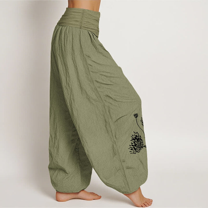 Buddha Stones 100% Cotton voor dames met elastische Taille en botanisch patroon - image 15
