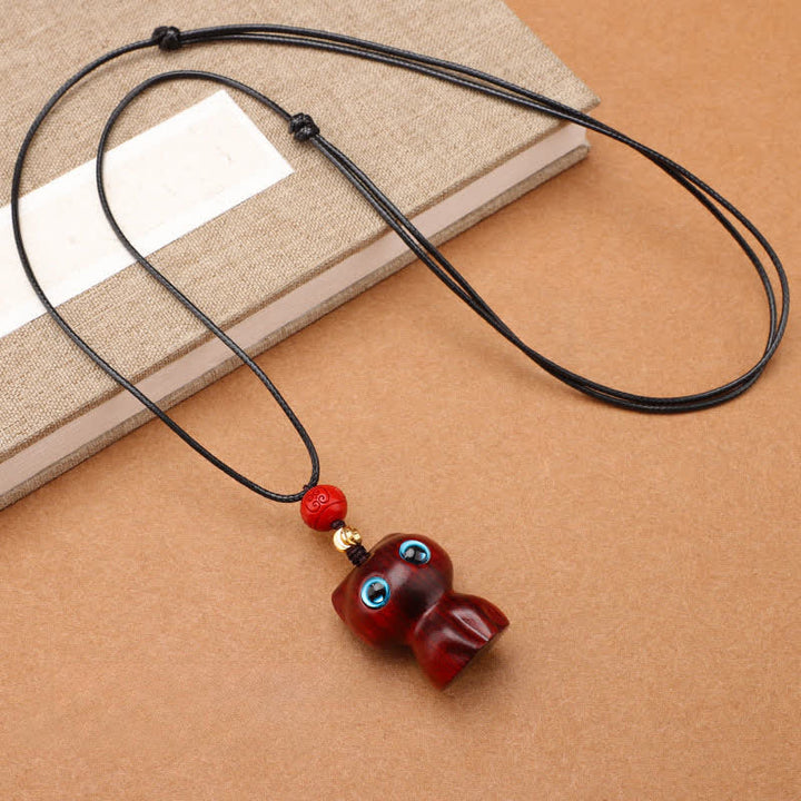Buddha Stones Ebbenhout, rood sandelhout, schattige kat, rustgevende Ketting - Rood sandelhout (Rijkdom ♥ Geluk) - image 6