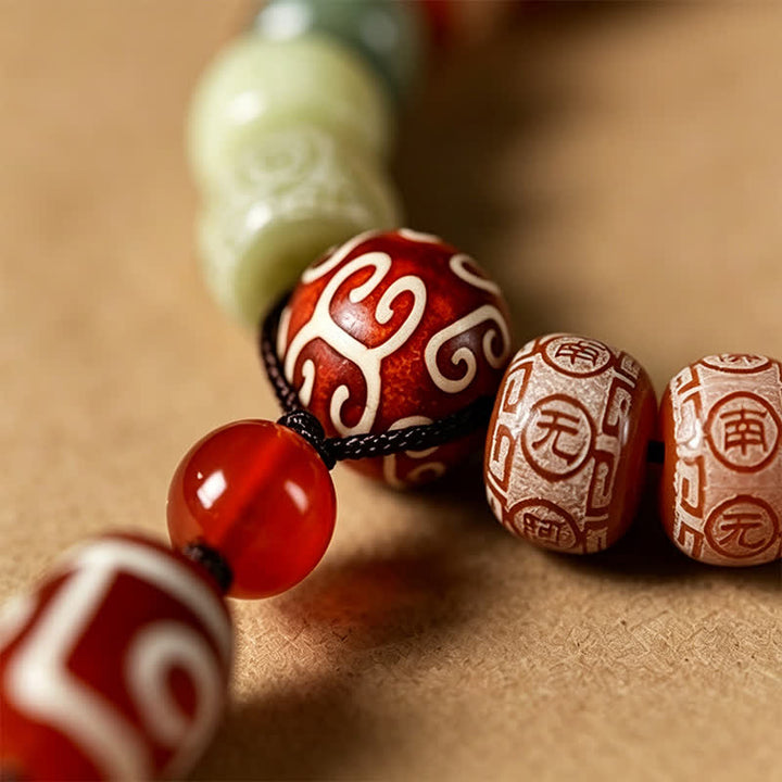 Buddha Stones Handgeweven vredesmala met 108 kralen van Bodhi-zaad, vintage stijl . - image 12