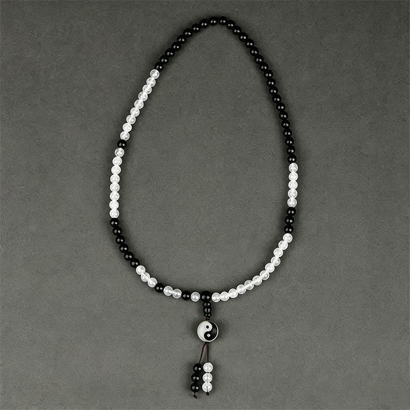 Buddha Stones Zwarte obsidiaan Bagua Armband met kralen - image 2