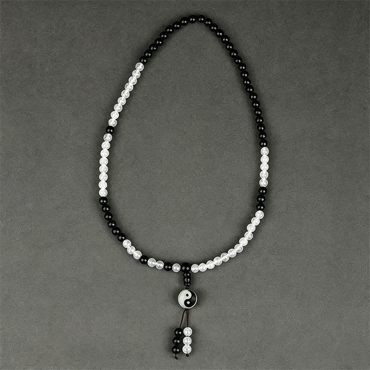 Buddha Stones Zwarte obsidiaan Bagua Armband met kralen - image 2
