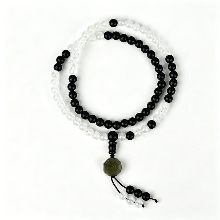 Buddha Stones Zwarte obsidiaan Bagua Armband met kralen - image 4