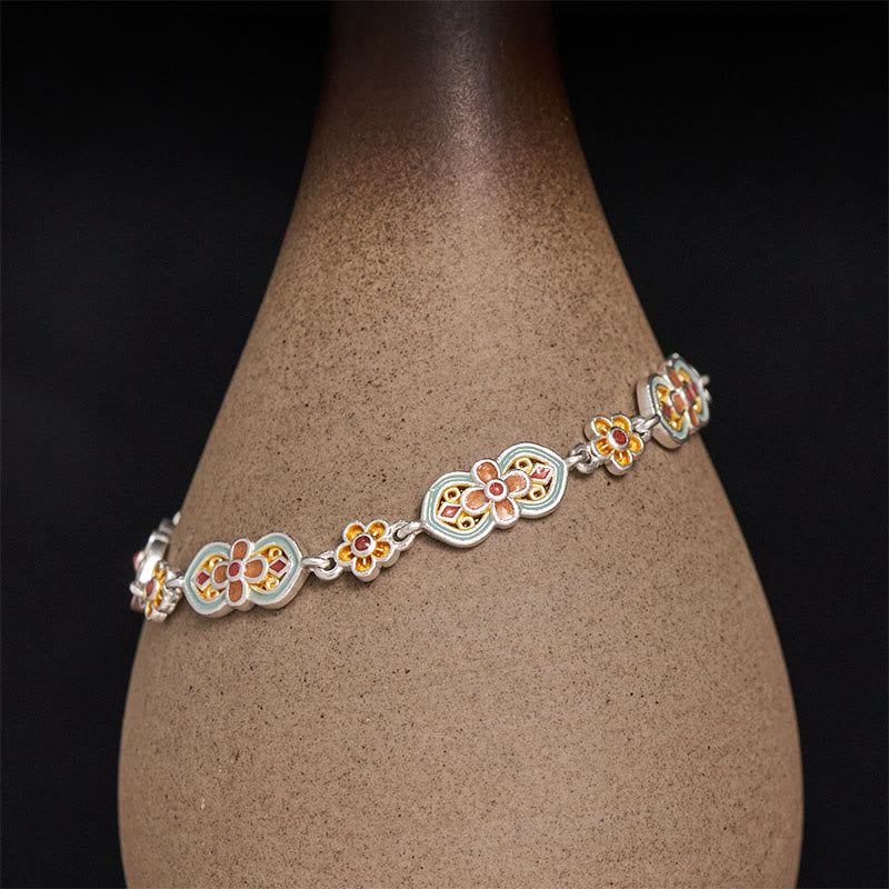 Buddha Stones Koperen Armband met bloemenpatroon en helende werking - image 0
