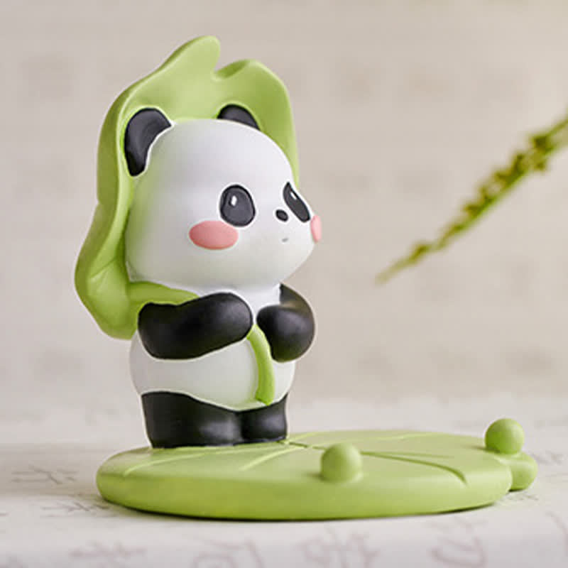 Buddha Stones Telefoonstandaard met lotusbloem en panda van hars, schattige dierendecoratie - image 20