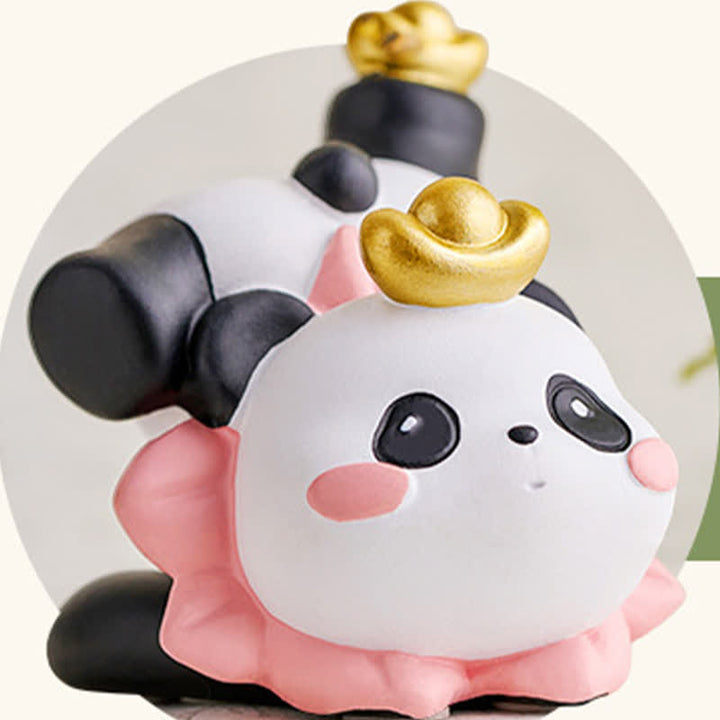 Buddha Stones Telefoonstandaard met lotusbloem en panda van hars, schattige dierendecoratie - image 18