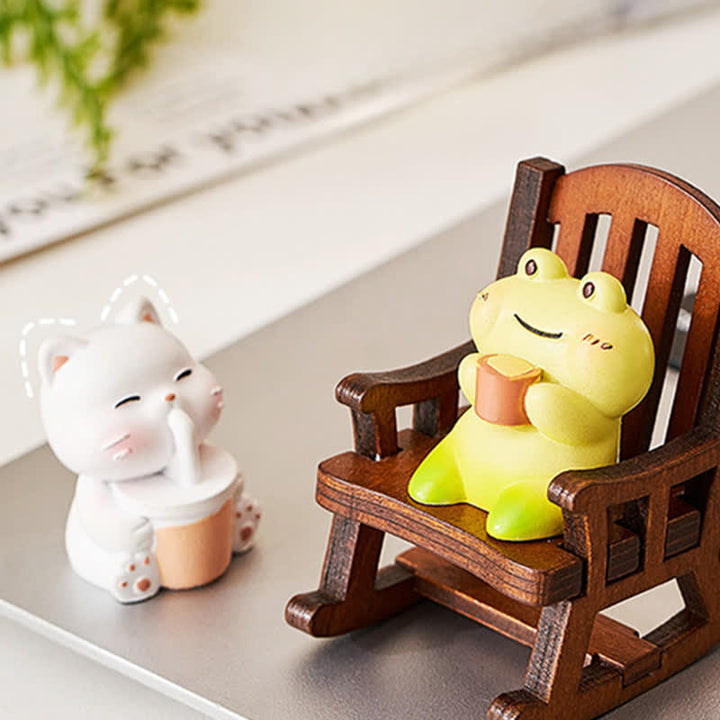 Buddha Stones Hars Kawaii Dieren Schommelstoel Comfortabele Bureaudecoratie - image 4