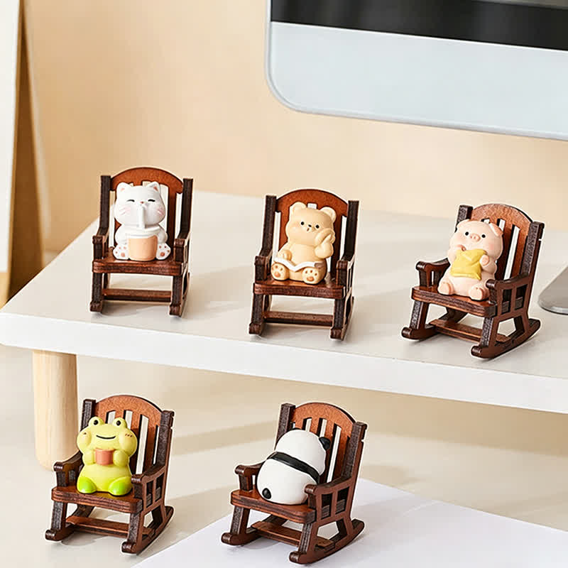 Buddha Stones Hars Kawaii Dieren Schommelstoel Comfortabele Bureaudecoratie - image 13