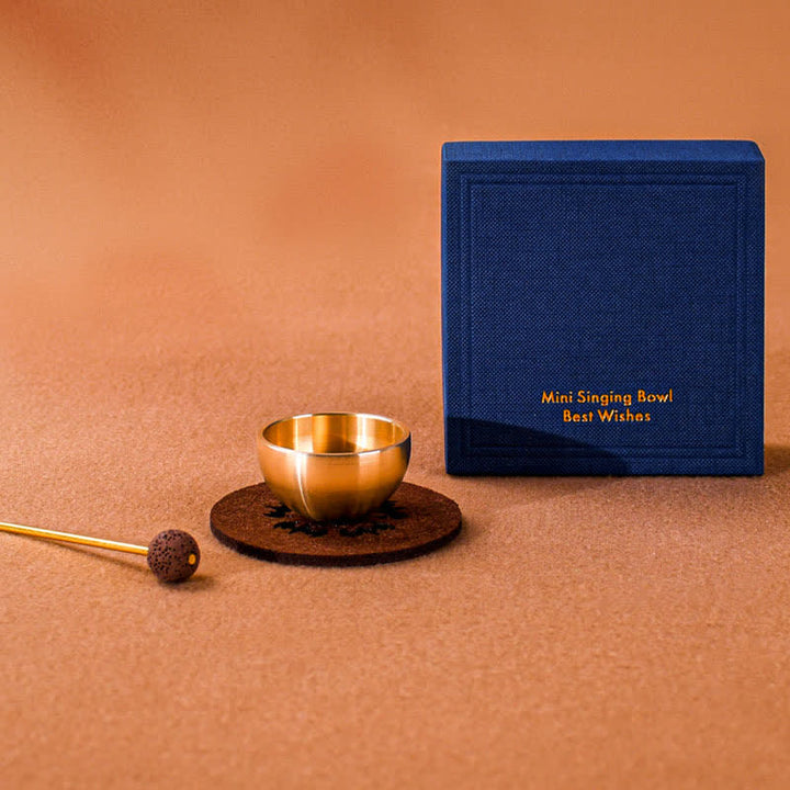Buddha Stones Messing mini aardende meditatie Zingende kommen cadeauset - image 9