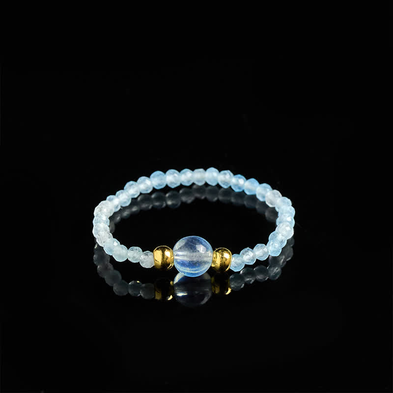 Buddha Stones 2 mm mini kralen natuurlijke rhodoniet aquamarijn topaas rozenkwarts helende elastische Ring - image 21