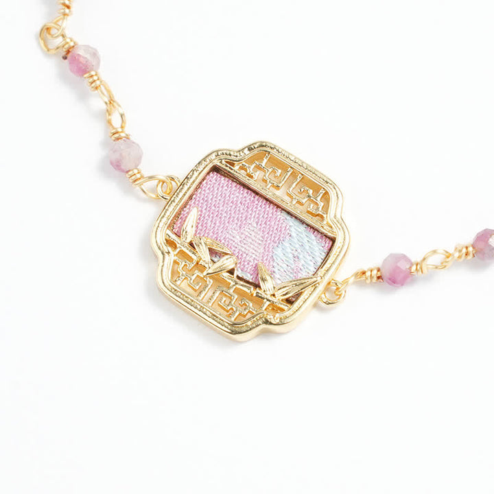 Buddha Stones Parel Zuiverheid Lied Brokaat Bedel Neo Chinese Armband - image 3