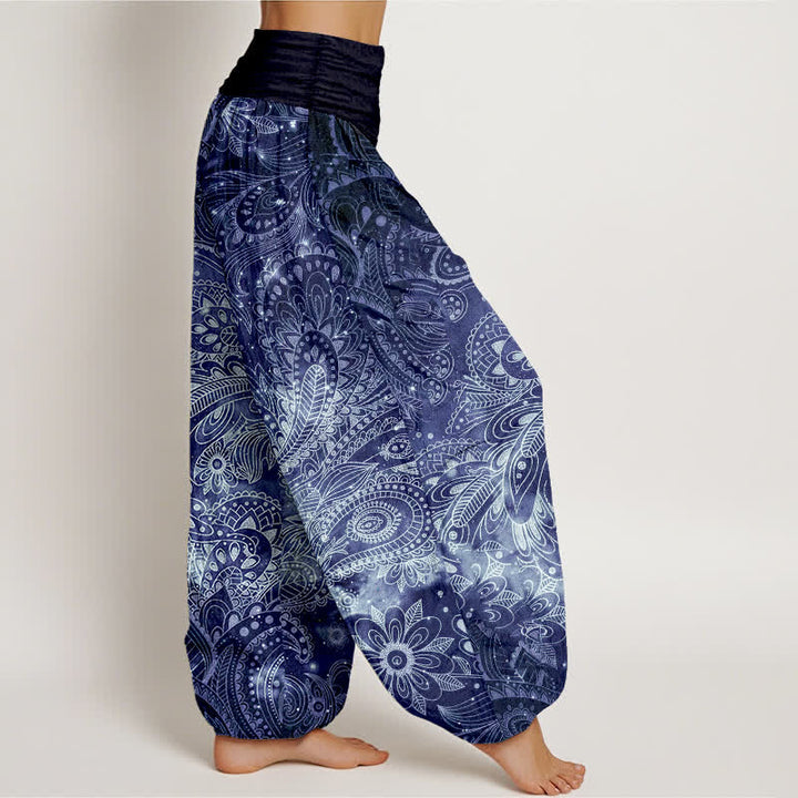 Buddha Stones Elegante damesharembroek van 100% Cotton met paisleyprint en elastische Taille . - image 2