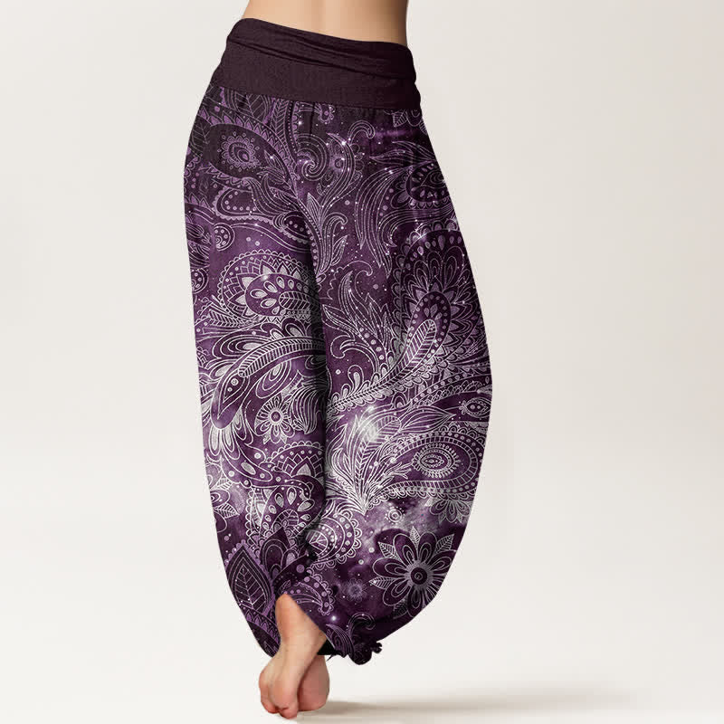 Buddha Stones Elegante damesharembroek van 100% Cotton met paisleyprint en elastische Taille . - image 6