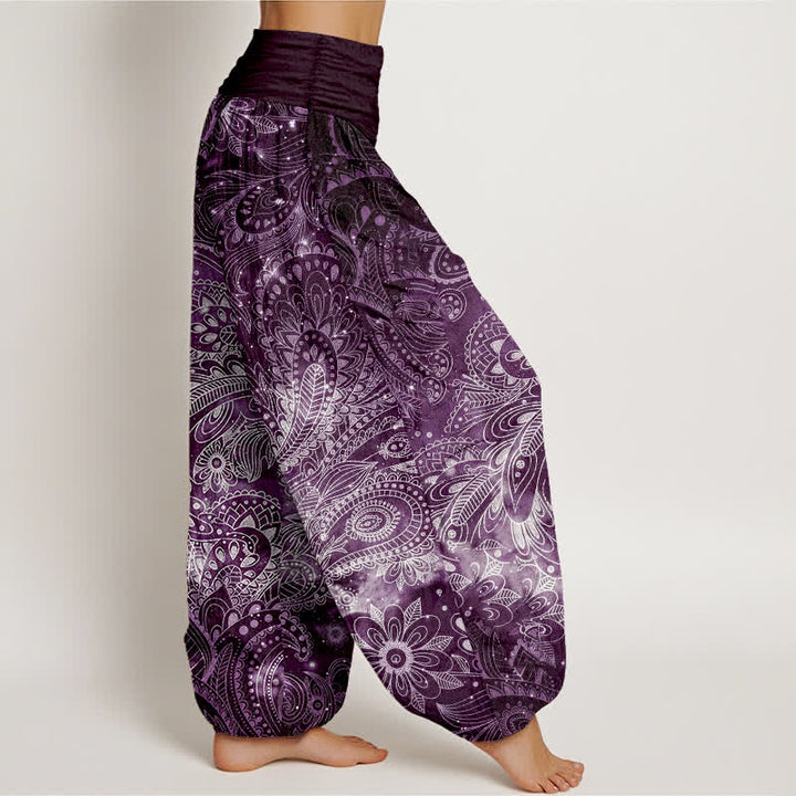 Buddha Stones Elegante damesharembroek van 100% Cotton met paisleyprint en elastische Taille . - image 7