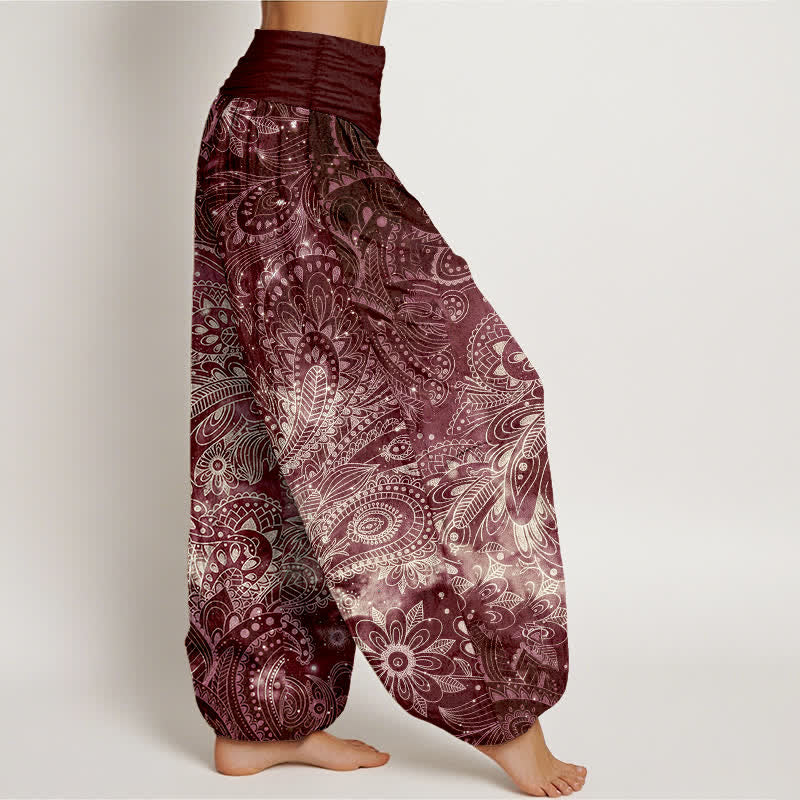 Buddha Stones Elegante damesharembroek van 100% Cotton met paisleyprint en elastische Taille . - image 10
