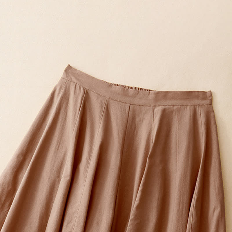 Buddha Stones Zomerse casual minimalistische effen Cropped broek voor dames, harembroek met zakken - image 1