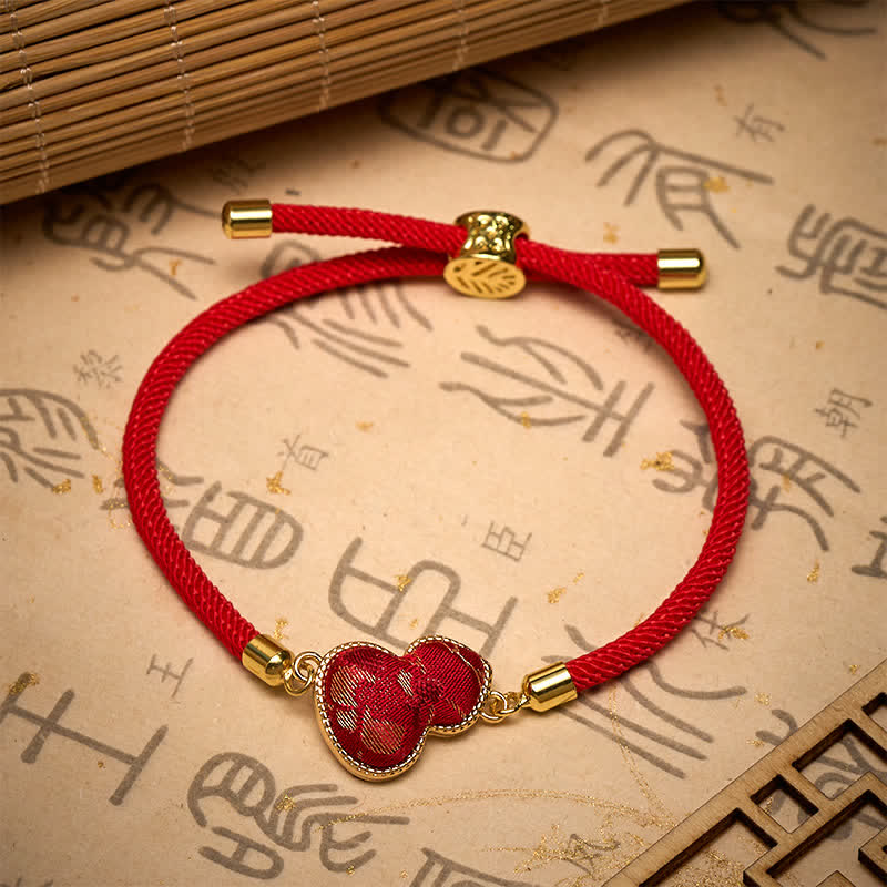 Buddha Stones Red String Song Brocade Kalebas Armband - image 4