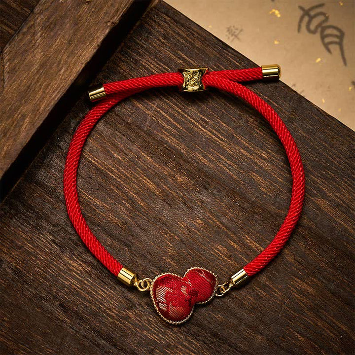 Buddha Stones Red String Song Brocade Kalebas Armband - image 3