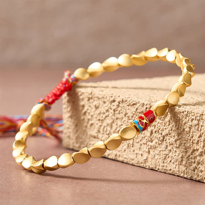 Buddha Stones Vintage etnische Armband met koperen koi-vismotief - image 9