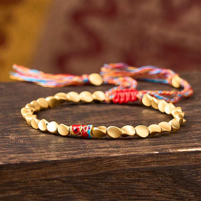 Buddha Stones Vintage etnische Armband met koperen koi-vismotief - image 2