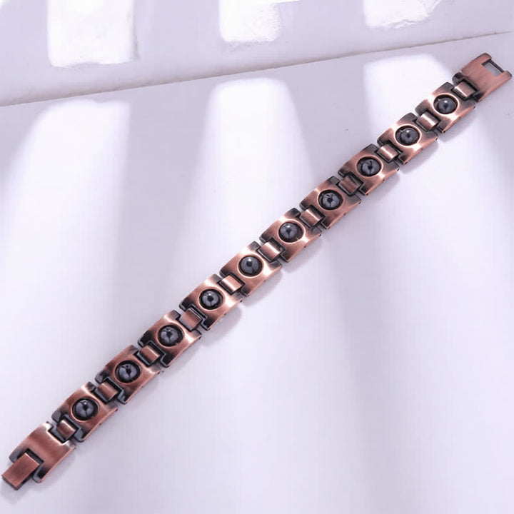 Buddha Stones Vintage Armband met magnetische aarding en koperen plating - image 6