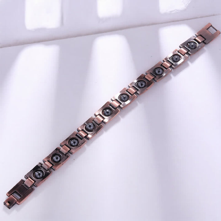 Buddha Stones Vintage Armband met magnetische aarding en koperen plating - image 7