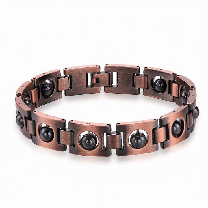 Buddha Stones Vintage Armband met magnetische aarding en koperen plating - image 1