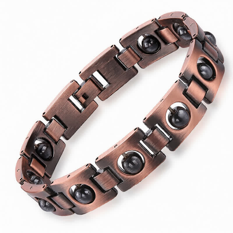 Buddha Stones Vintage Armband met magnetische aarding en koperen plating - Koper (Balans♥Rijkdom) - image 0
