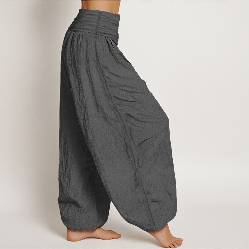 Buddha Stones Harembroek voor dames met elastische Taille en bloemenboeketpatroon van 100% Cotton - image 10