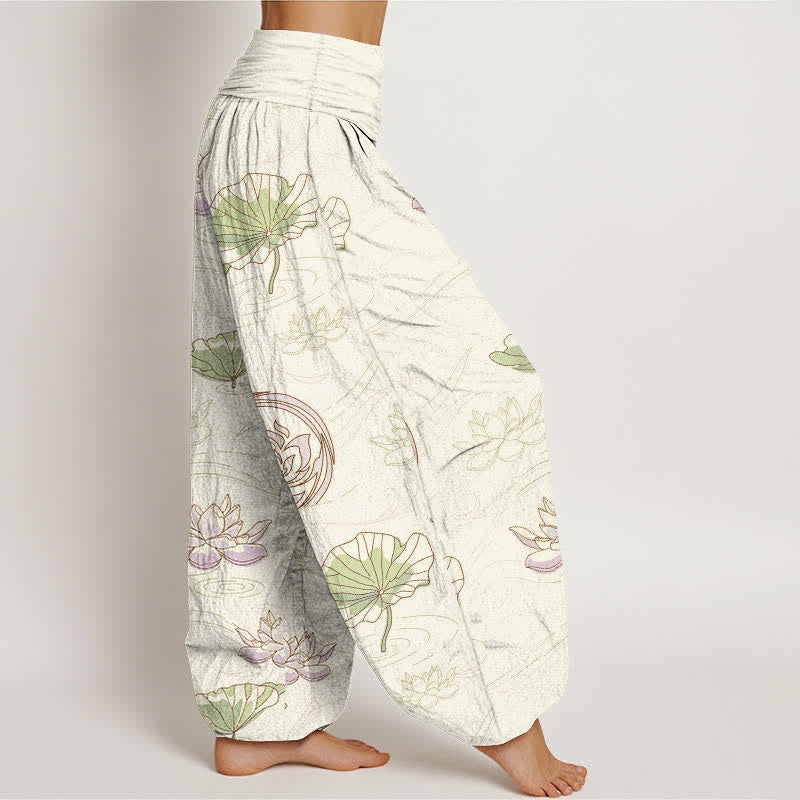Buddha Stones Dames harembroek met elastische Taille en lotusmotief - image 7