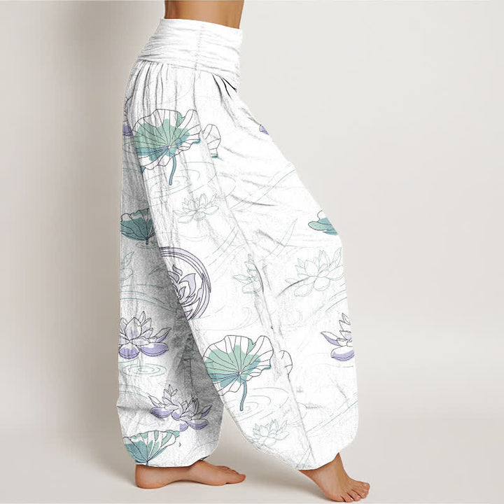 Buddha Stones Dames harembroek met elastische Taille en lotusmotief - image 10