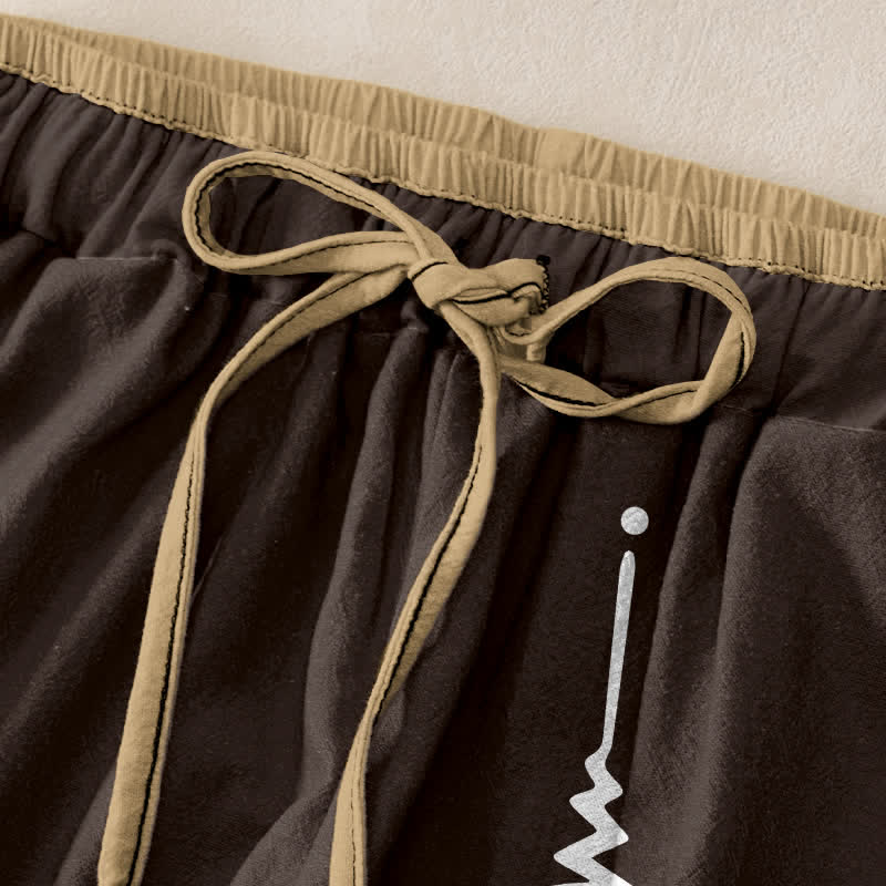 Buddha Stones Damesbroek van 100% Cotton met Om-symboolpatroon, elastische Taille en Zakken. - image 9