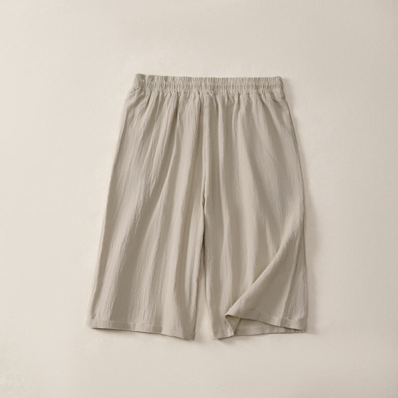 Buddha Stones Zomerse casual bermudashorts met trekkoord, effen kleur, rechte pijpen, damesbroek met Zakken - image 1