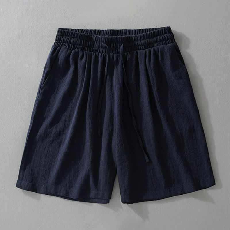 Buddha Stones Zomerse, casual, minimalistische herenshort met trekkoord en zak - image 1