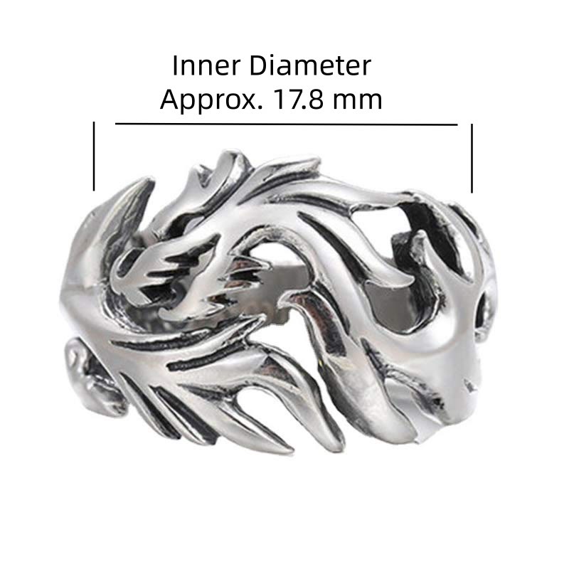 Buddha Stones Verstelbare Ring met drakenpatroon voor extra bescherming. - image 2