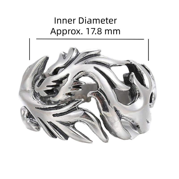 Buddha Stones Verstelbare Ring met drakenpatroon voor extra bescherming. - image 2