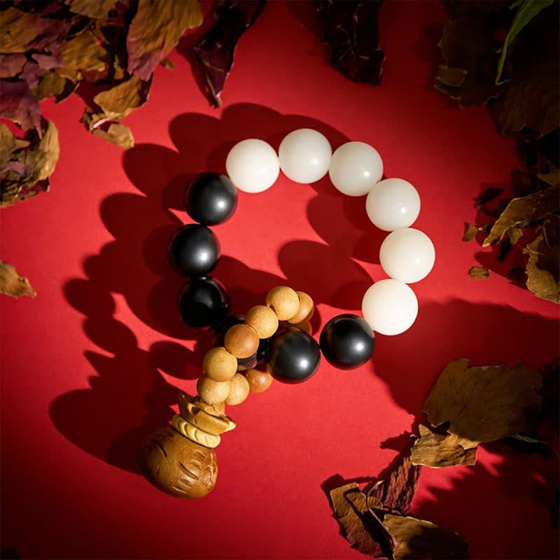 Buddha Stones Witte Bodhizaad Geldzak Hanger Rijkdom Tastbare Meditatiekralen Decoraties - image 1