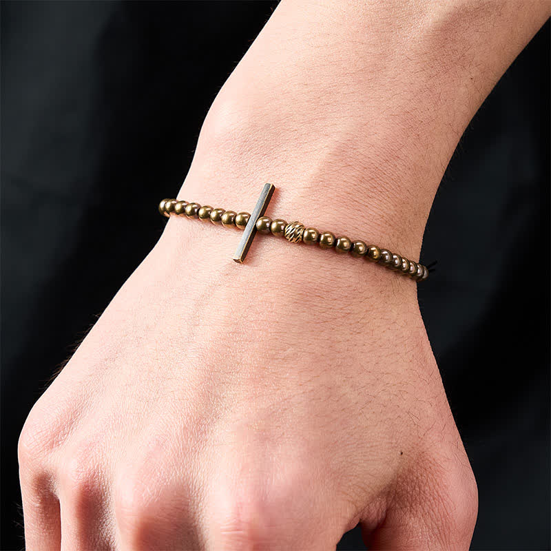 Buddha Stones Helende Armband van messing met kleine ronde kralen van 4 mm - image 4