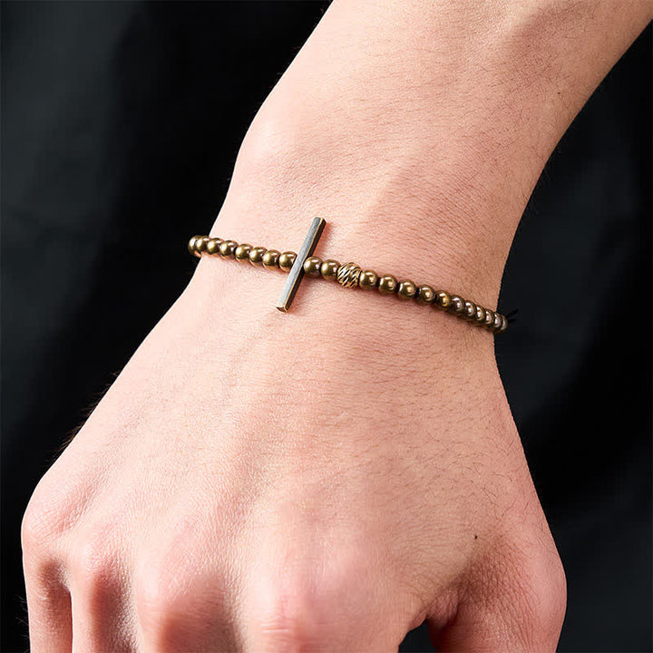Buddha Stones Helende Armband van messing met kleine ronde kralen van 4 mm - image 4