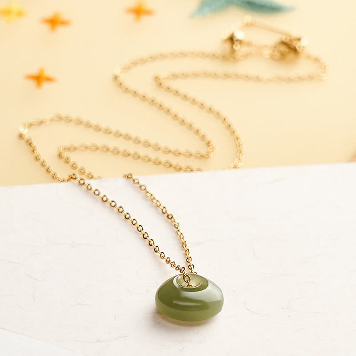 Buddha Stones Jade Kinderslot Geluk Mini Hanger Ketting - image 2