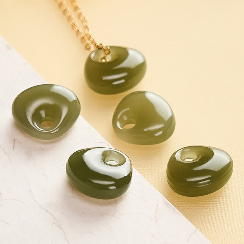 Buddha Stones Jade Kinderslot Geluk Mini Hanger Ketting - image 5
