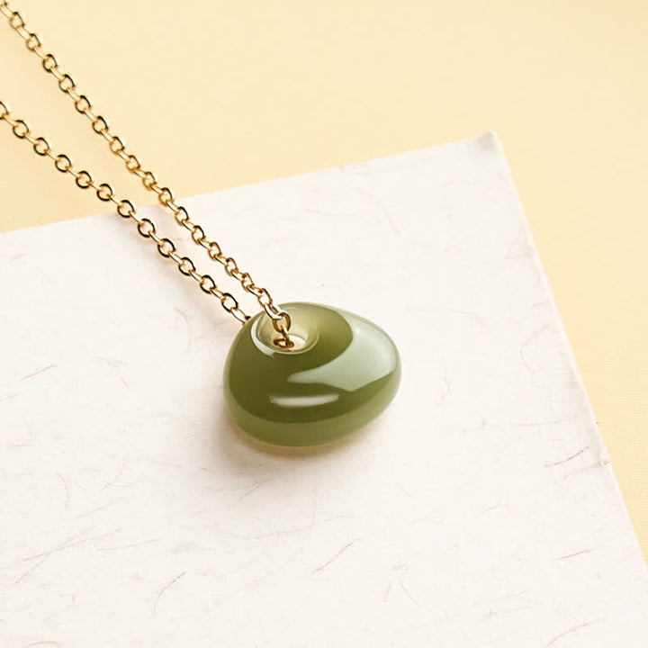 Buddha Stones Jade Kinderslot Geluk Mini Hanger Ketting - image 1