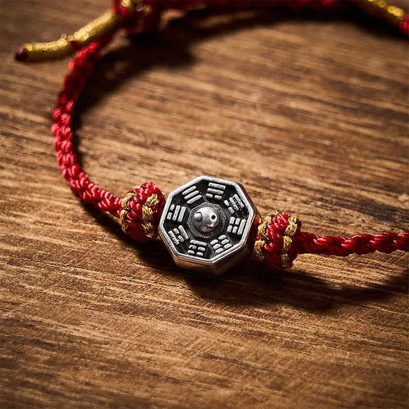 Buddha Stones Handgeweven rode Bagua Armband , verstelbaar - image 8