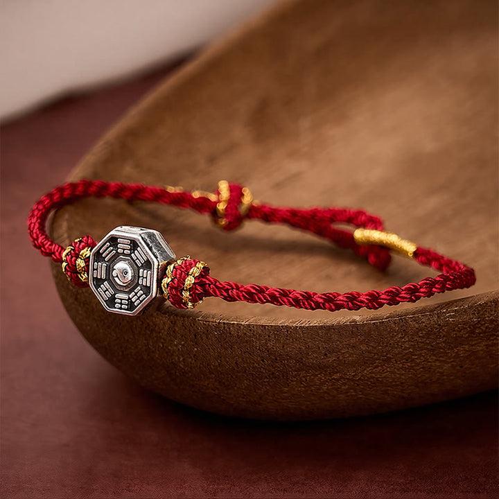 Buddha Stones Handgeweven rode Bagua Armband , verstelbaar - Rode draad (Bescherming♥Geluk) - image 0